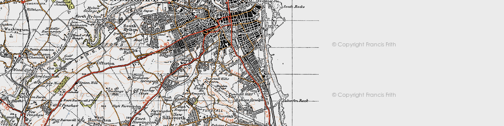 Old map of Hendon in 1947