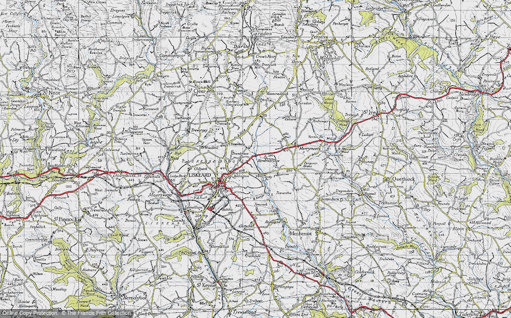 Old Map of Hendrabridge, 1946 in 1946