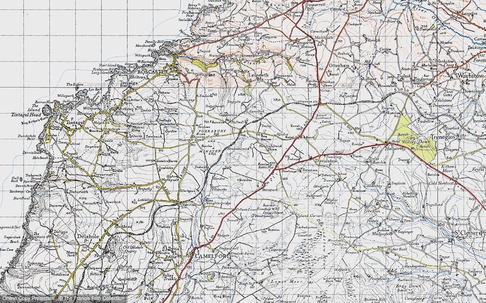 Old Map of Hendraburnick, 1946 in 1946