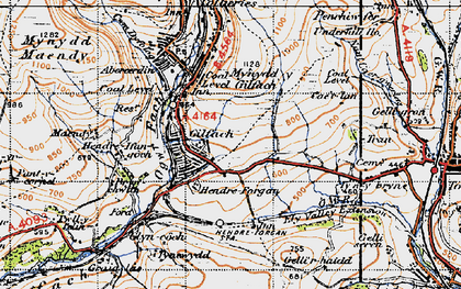 Old map of Hendreforgan in 1947