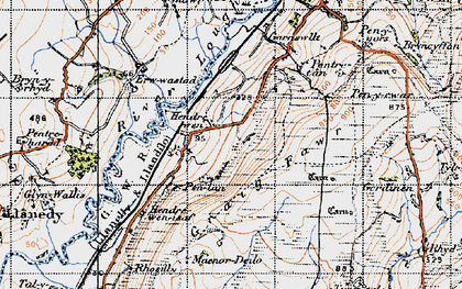 Old map of Blaennant Ddu in 1947