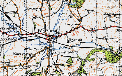 Old map of Hendy-Gwyn in 1946
