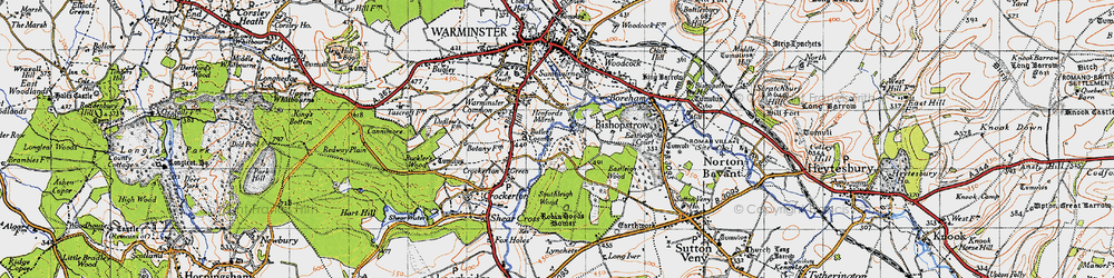 Old map of Henfords Marsh in 1946