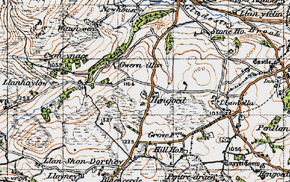 Old map of Hengoed in 1947