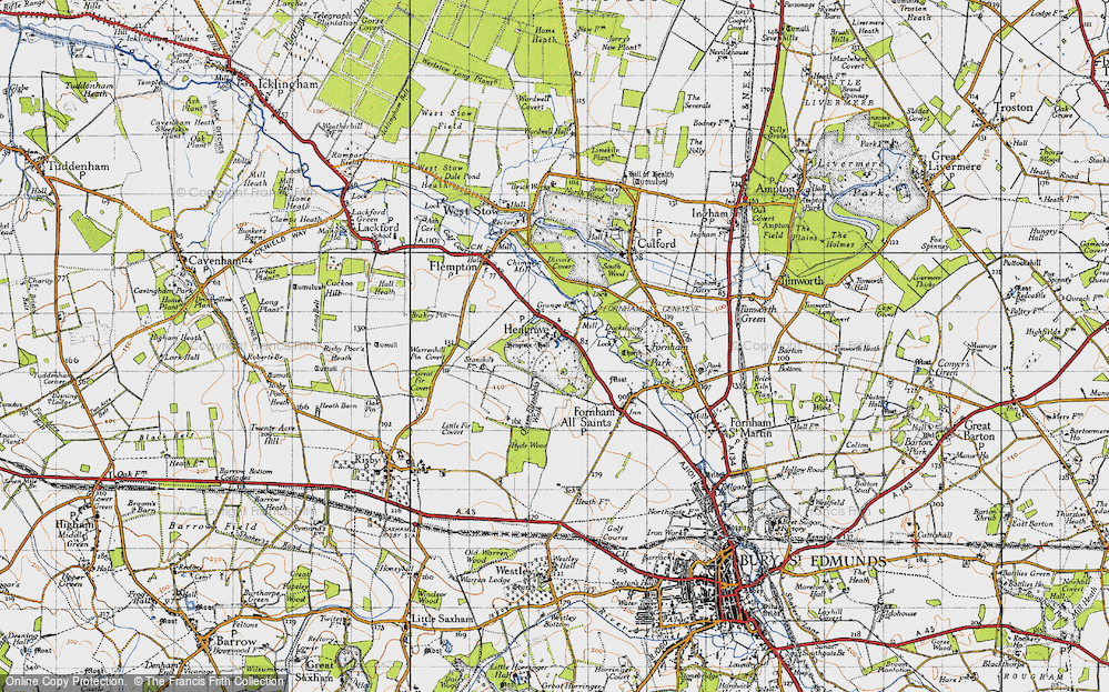 Old Map of Hengrave, 1946 in 1946