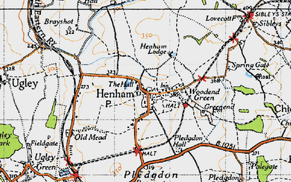 Old map of Henham in 1946