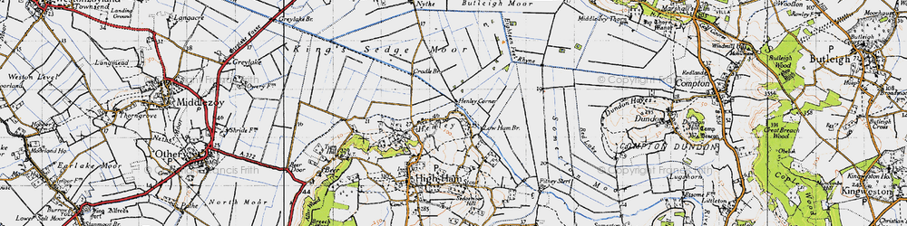 Old map of Henley in 1945