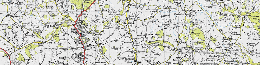 Old map of Bladeley Hill in 1945