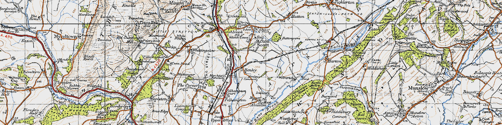 Old map of Henley Common in 1947
