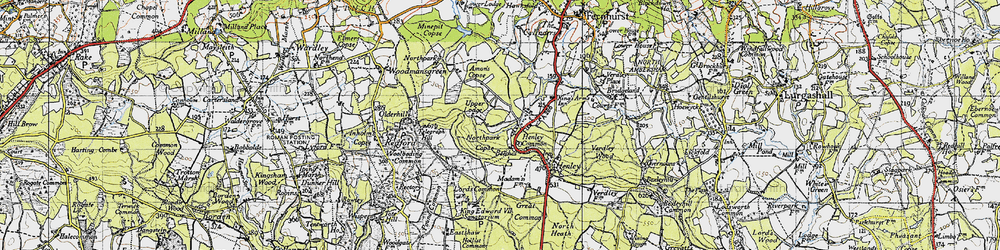 Old map of Amon's Copse in 1940