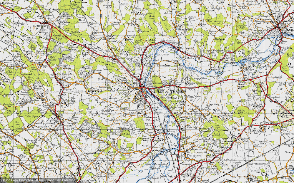Old Map of Henley-on-Thames, 1947 in 1947