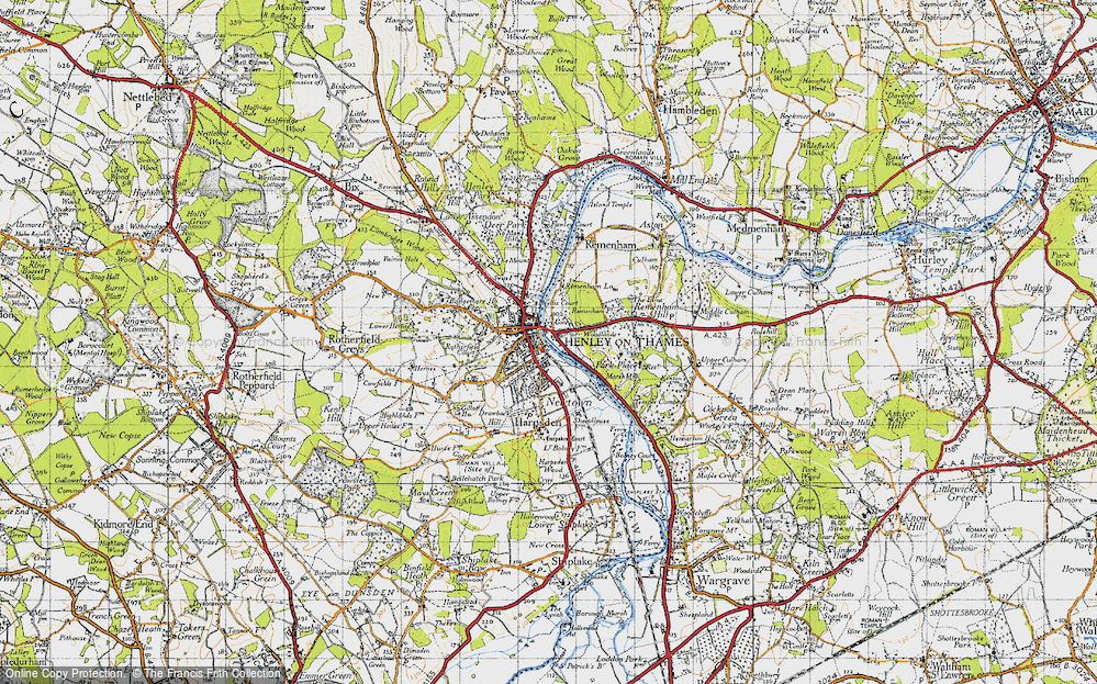 Historic Ordnance Survey Map Of Henley on Thames 1947 Historic Ordnance Survey Map Of Henley on Thames 1947