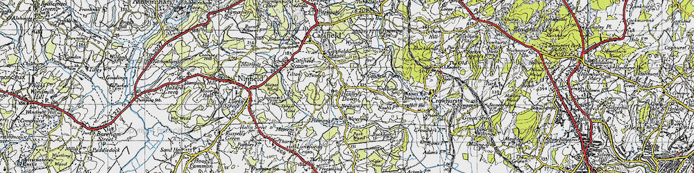 Old map of Twisly in 1940