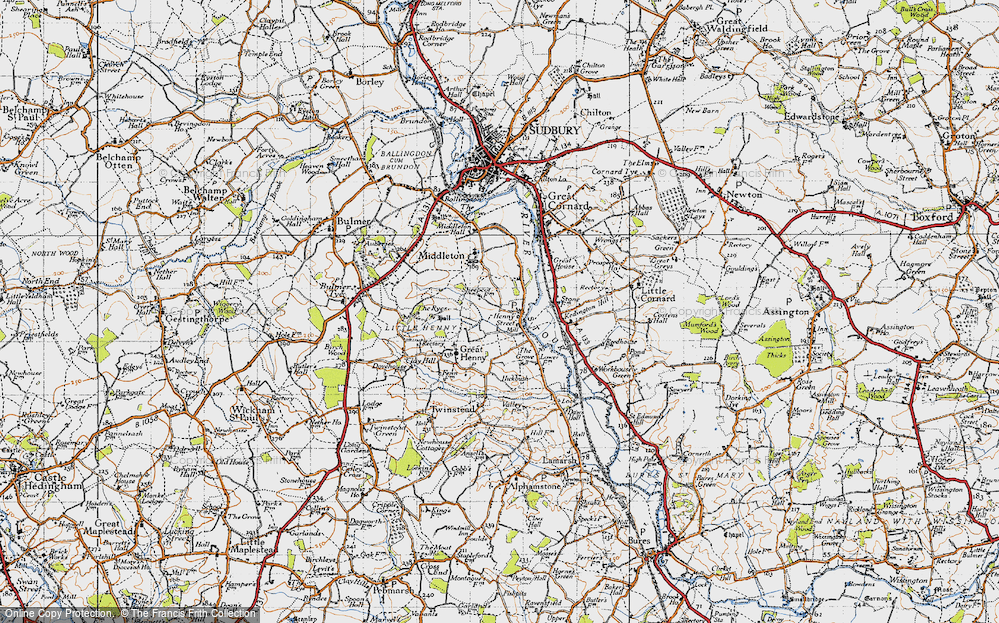 Old Map of Henny Street, 1946 in 1946