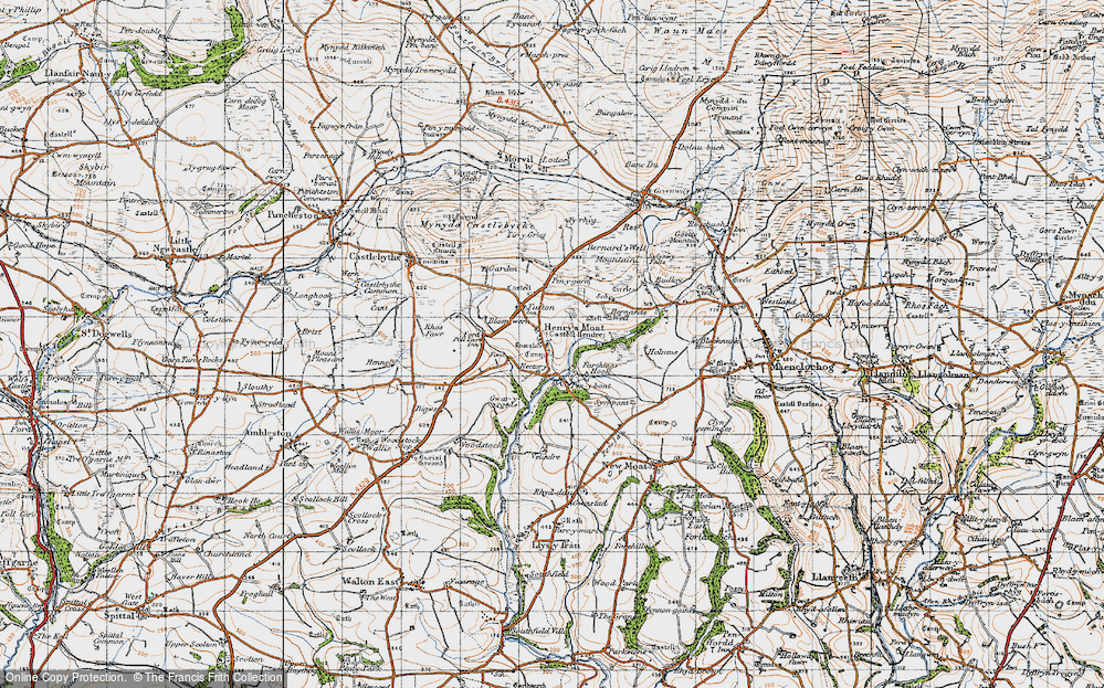 Old Map of Historic Map covering Blaen-wern in 1946
