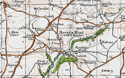 Old map of Blaen-wern in 1946