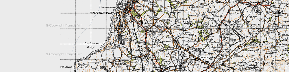 Old map of Hensingham in 1947