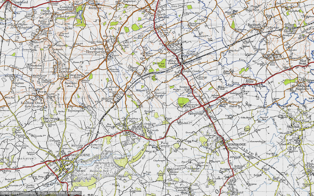 Old Map of Henstridge Bowden, 1945 in 1945