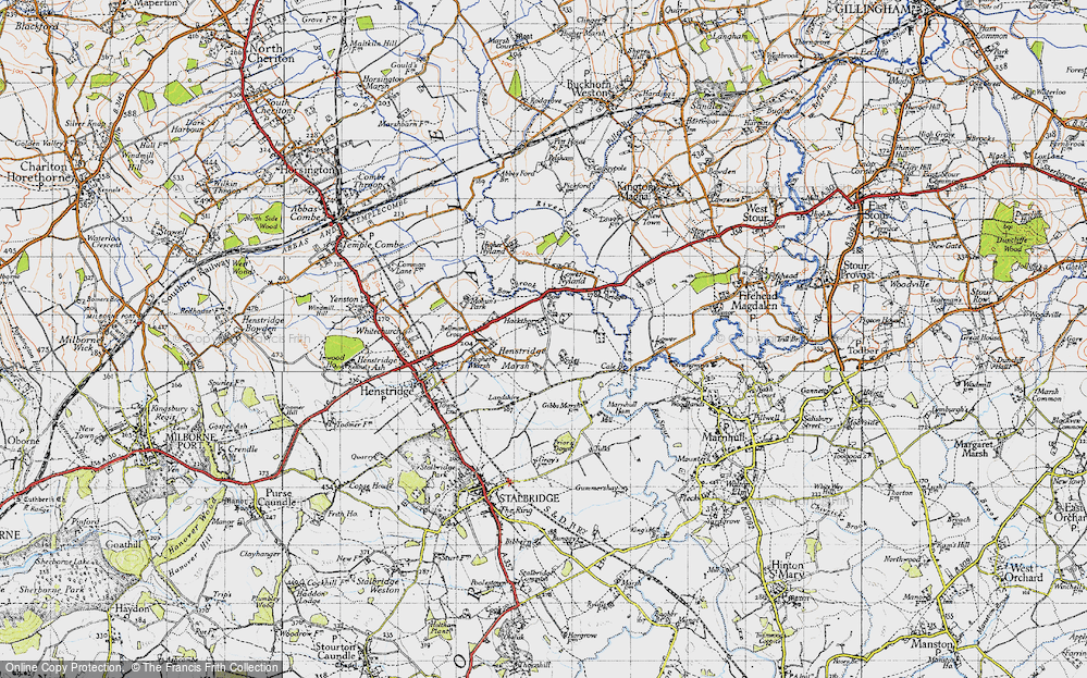 Old Map of Henstridge Marsh, 1945 in 1945