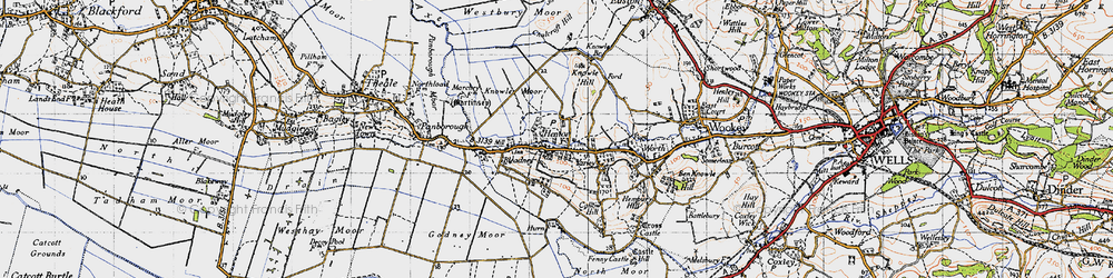 Old map of Henton in 1946