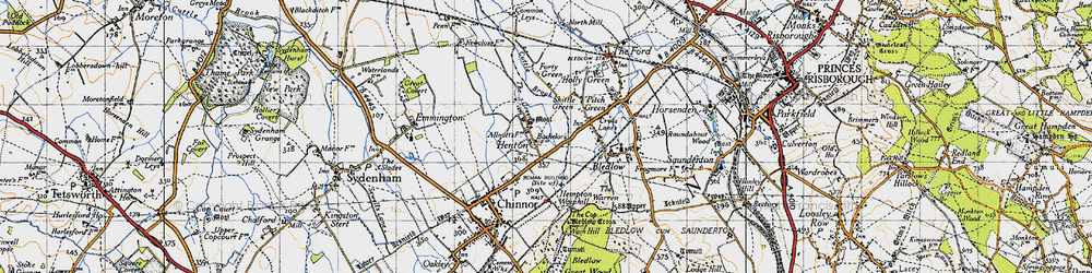 Old map of Henton in 1947