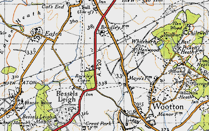 Old map of Henwood in 1947