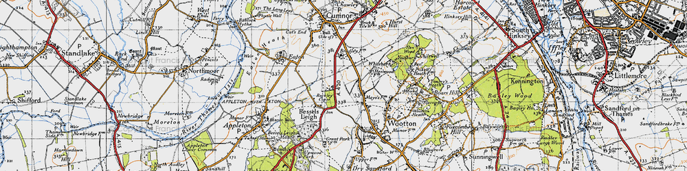 Old map of Henwood in 1947