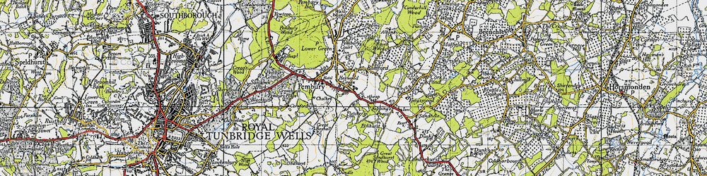 Old map of Henwood Green in 1946