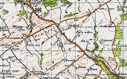 Old map of Heol-ddu in 1946