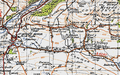 Old map of Heol-laethog in 1947