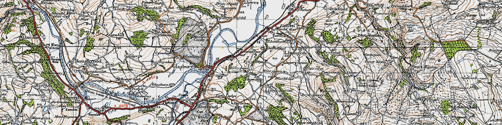 Old map of Heol-y-gaer in 1947