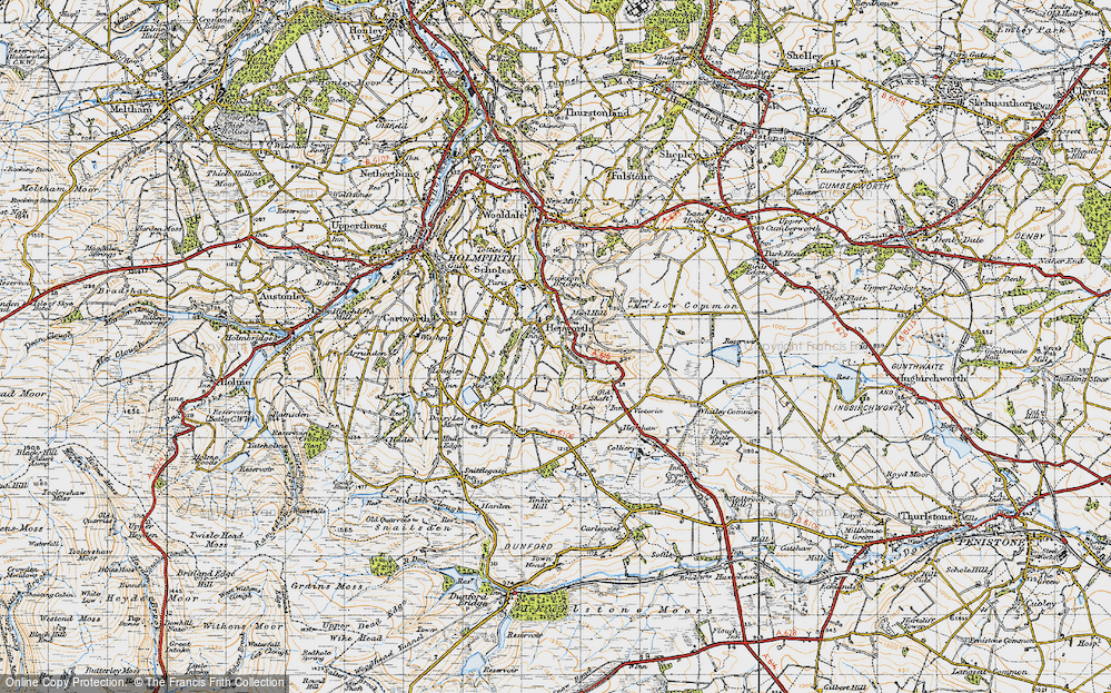 Old Map of Hepworth, 1947 in 1947