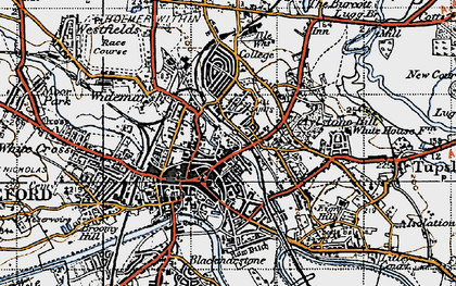 Old map of Hereford in 1947