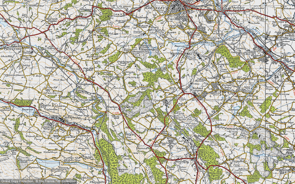 Old Map of Hermit Hill, 1947 in 1947