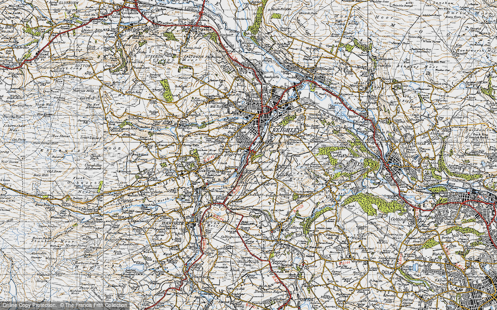 Old Map of Hermit Hole, 1947 in 1947