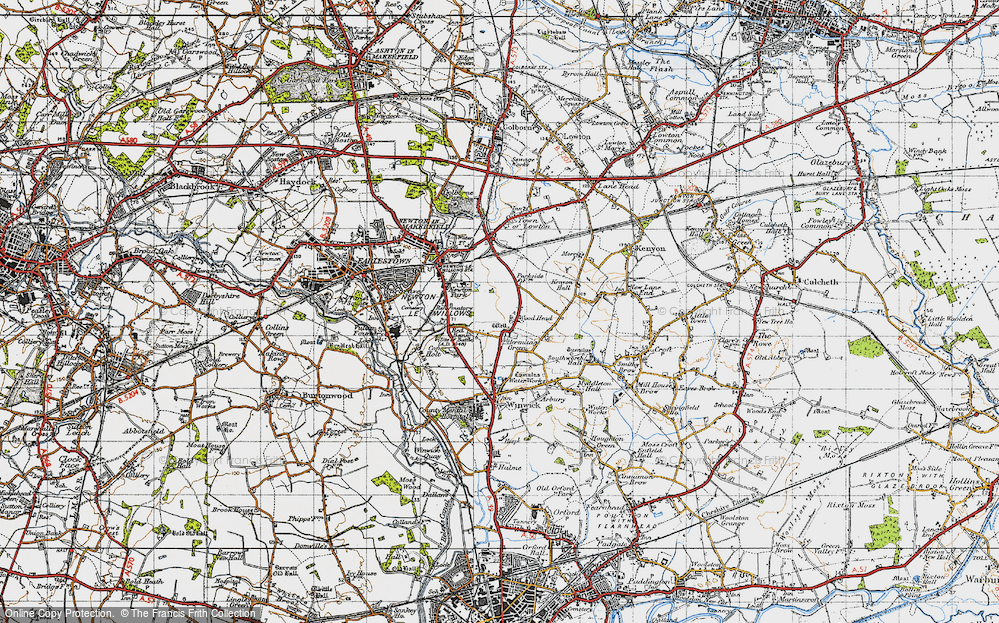 Old Map of Hermitage Green, 1947 in 1947