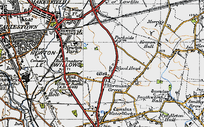 Old map of Hermitage Green in 1947