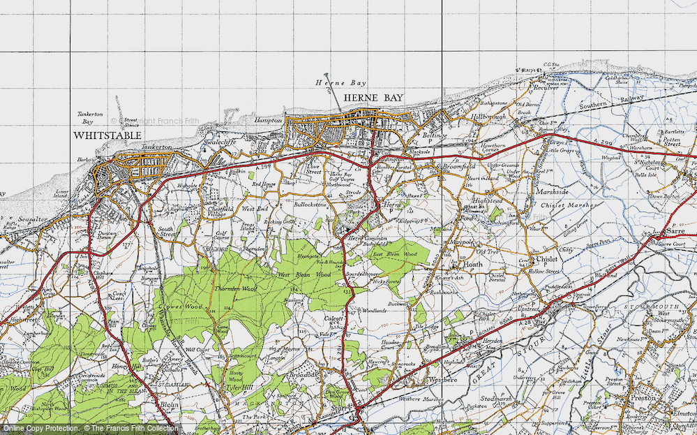 Old Map of Herne Common, 1947 in 1947