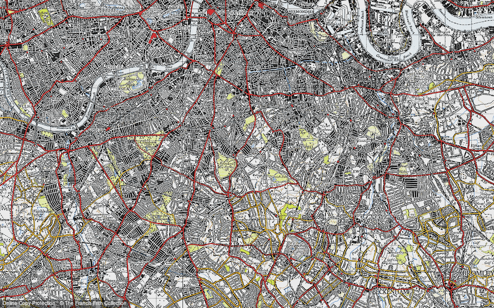 Historic Ordnance Survey Map Of Herne Hill 1946 0958