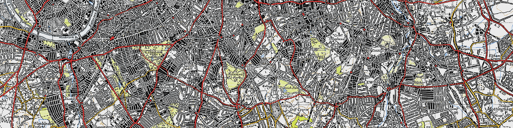 Old map of Herne Hill in 1946