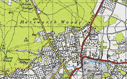 Old map of Herne Pound in 1946