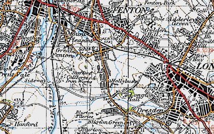 Old map of Heron Cross in 1946