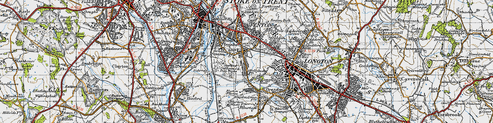 Old map of Heron Cross in 1946