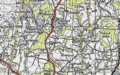 Old map of Heron's Ghyll in 1940