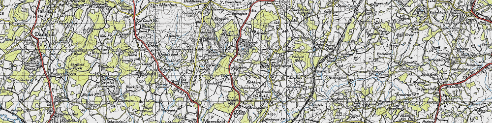 Old map of Heron's Ghyll in 1940