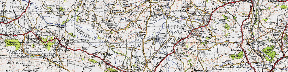 Old map of Breach Hill in 1946
