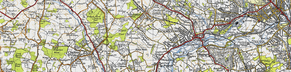 Old map of Heronsgate in 1946