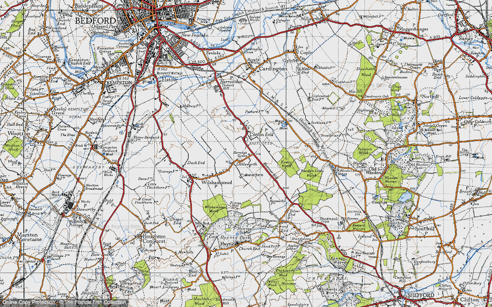 Old Map of Herring's Green, 1946 in 1946