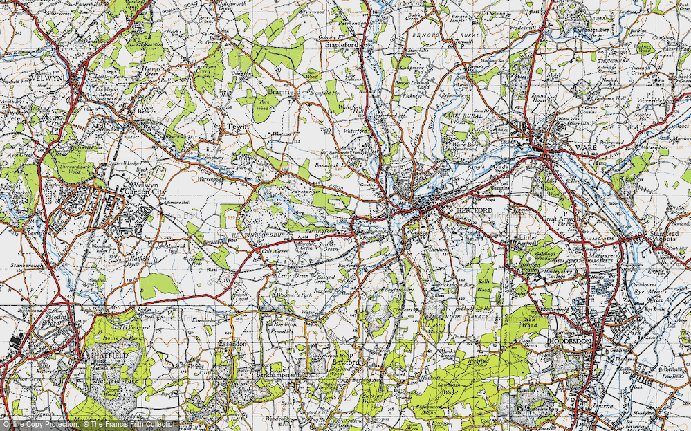Old Map of Hertingfordbury, 1946 in 1946