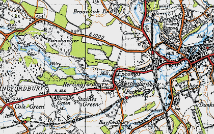 Old map of Hertingfordbury in 1946